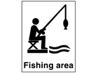 Fishing area sign.