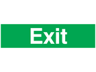 Exit, mini safety sign.