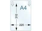 Document pocket, A4 vertical, with clip attachments