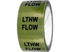 LTHW flow pipeline identification tape.