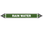 Rain water flow marker label.