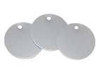 Blank soft faced aluminium metal tags.