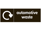 Automotive waste WRAP recycling signs