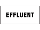 Effluent pipeline identification tape.