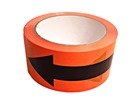 Safety and floor direction tapes, black arrow on orange.