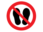 Do not step on symbol label