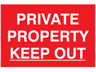 Private property keep out sign.