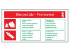 Blanced dân / Fire blanket fire equipment safety sign.