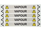 Vapour flow marker label.