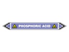 Phosphoric acid flow marker label.