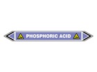 Phosphoric acid flow marker label.