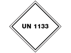 UN 1133 (Plastic primer and cleaner) label.