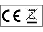 CE and WEEE symbol labels.