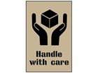 Handle with care stencil