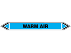 Warm air flow marker label.