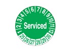 Serviced month and year label