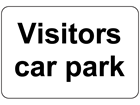 Visitors car park sign