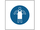 Aprons must be worn symbol safety sign.
