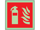 Fire extinguisher symbol photoluminescent safety sign