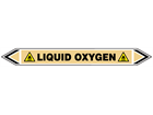 Liquid oxygen flow marker label.