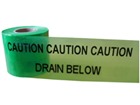 Caution drain below tape.