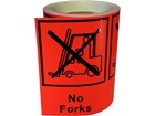 No forks shipping label.