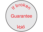 If broken guarantee void label