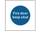 Fire door keep shut safety sign.