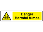 Danger Harmful fumes, mini safety sign.