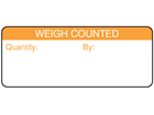 Weigh counted label