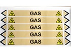 Gas flow marker label.