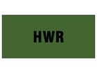 HWR pipeline identification tape.
