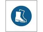 Wear foot protection symbol safety sign.