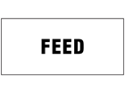 Feed pipeline identification tape.