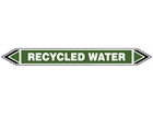 Recycled water flow marker label.