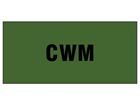 CWM pipeline identification tape.