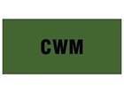 CWM pipeline identification tape.