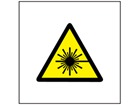 Caution laser symbol safety sign.