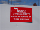 Notice concealed CCTV cameras sign