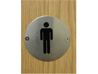 Gentleman symbol door sign.