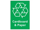 Paper and card recycling sign.