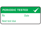 Periodic tested label equipment label.