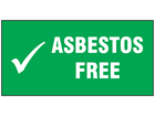 Asbestos free safety label.