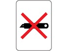 Do not use blades packaging symbol label