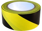 Safety and floor marking tape, black and yellow chevron.