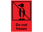 Do not freeze shipping label.