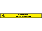 Caution, acid hazard barrier tape