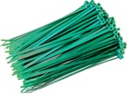 Plain nylon cable ties, green