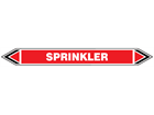 Sprinkler flow marker label.
