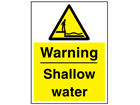 Warning shallow water sign.